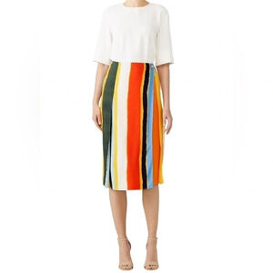 Tory Burch Womens Fiona Skirt in Balloon Stripe Size 4